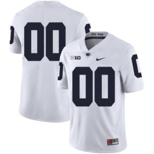 Custom Penn State Nittany Lions Jersey Name and Number College Football White