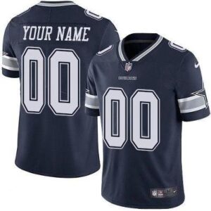 Custom Personalized Cowboys Jersey Name And Number Navy Blue Football