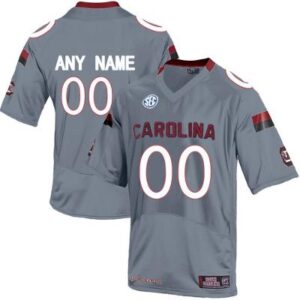 Custom South Carolina Gamecocks Jersey Name, Number College NCAA Football Grey