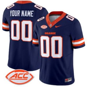 Custom Syracuse Orange Jersey Vapor Limited College Football Navy