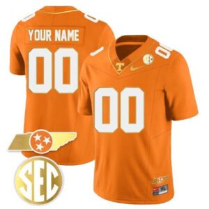 Custom Tennessee Volunteers Jersey Name and Number  Football Stitched  Orange