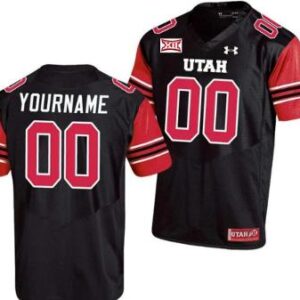 Custom Utah Utes Jersey Name and Number NCAA College Football Black 2024