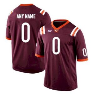 Custom Virginia Tech Hokies Jersey Name and Number NCAA College Football Maroon
