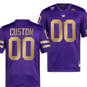 Custom Washington Huskies Jersey – College Football Purple Premier – All Stitched