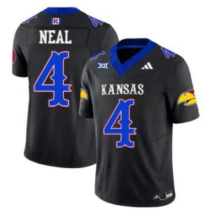 Devin Neal Jersey #4 Kansas Jayhawks Blackhawk Vapor Limited Football Black