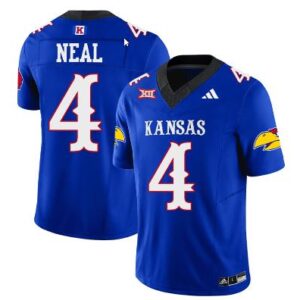 Devin Neal Jersey #4 Kansas Jayhawks Blackhawk Vapor Limited Football Royal