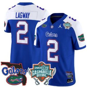 DJ Lagway Jersey #2 Florida Gators 2025 Gasparilla Bowl Patch Royal Alternate