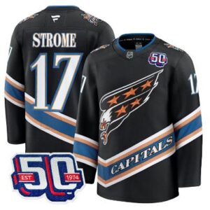 Dylan Strome Jersey #17 Washington Capitals 50th Stitched Screaming Eagle