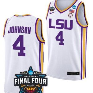Flau'jae Johnson Jersey LSU Tigers Basketball NCAA Final Four Garnet White #4