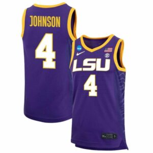 Flaujae Johnson Jersey LSU Tigers Basketball 2023 NCAA College Purple #4