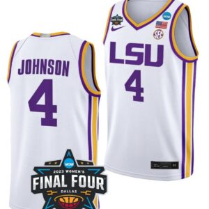 Flaujae Johnson Jersey LSU Tigers College Basketball 2023 NCAA Final Four Ga
