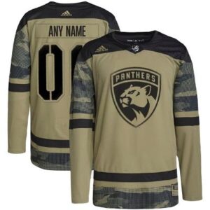 Florida Panthers Hockey Military Appreciation Camo Custom Jersey  All Stitched