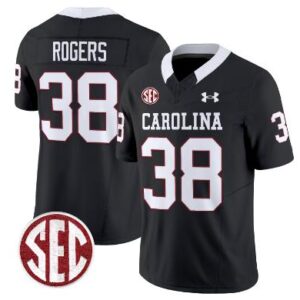 George Rogers Jersey #38 South Carolina Gamecocks Football 1980 SEC Patch Black