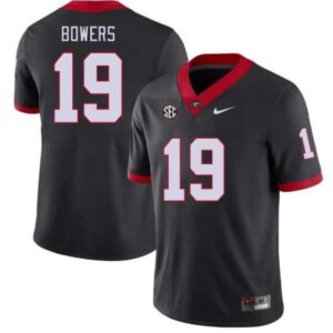 Georgia Bulldogs #19 Brock Bowers Black College Football Stitched Jersey