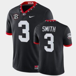 Georgia Bulldogs #3 Roquan Smith Black Mascot 100th Anniversary Alumni Jersey