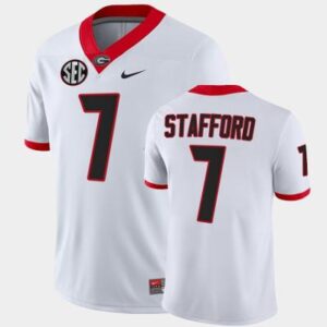 Georgia Bulldogs #7 Matthew Stafford White College Football Alumni Jersey