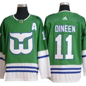 Hartford Whalers #11 Kevin Dineen Green Hockey Jersey