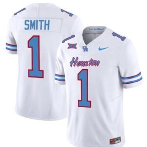 Houston Cougars 2023 Oilers Donovan Smith Jersey #1 Football All Stitched White