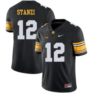 Iowa Hawkeyes #12 Ricky Stanzi Black College Football Jersey