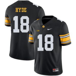 Iowa Hawkeyes #18 Micah Hyde Black College Football Jersey
