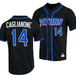Jac Caglianone Jersey Florida Gators College Baseball Full-Button Black #14