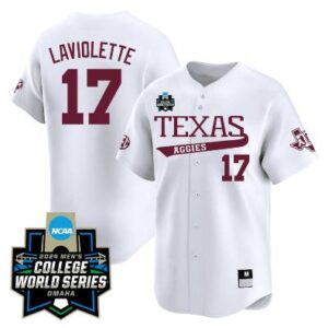 Jace Laviolette Jersey #17 College World Series Vapor Premier Stitched White