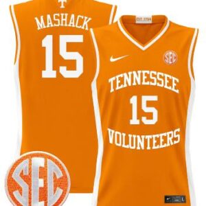 Jahmai Mashack Jersey #15 Tennessee Vols 2024 Lightweight Basketball Orange