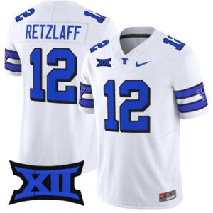 Jake Retzlaff Jersey #12 BYU Cougars Vapor Limited College Football Stitched