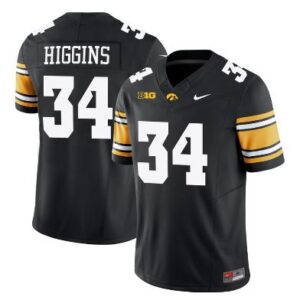 Jay Higgins Jersey #34 Iowa Hawkeyes Vapor Limited College Football Black