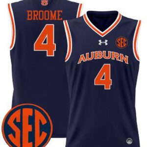 Johni Broome Jersey #4 Auburn Tigers 2024 Lightweight Basketball Navy