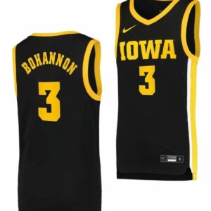 Jordan Bohannon Jersey Iowa Hawkeyes College Basketball Black Swingman #3