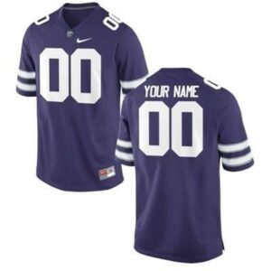 Kansas State Wildcats Custom Name Number Football Jersey Purple