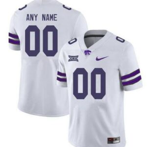Kansas State Wildcats Custom Name Number NCAA Football Jersey White