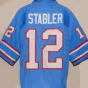 Ken Stabler Jersey Houston Oilers Custom Throwback Football Blue