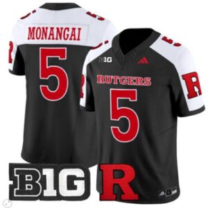 Kyle Monangai Jersey #5 Rutgers Scarlet Knights Vapor Limited Football Black
