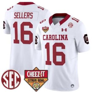 Lanorris Sellers Jersey #16 South Carolina Cheez-It Citrus Bowl White