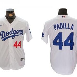 Los Angeles Dodgers #44 Vicente Padilla White Home Limited Jersey