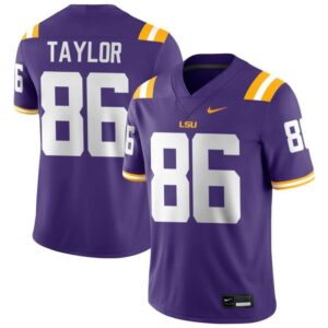 LSU Tigers #86 Mason Taylor Jersey Purple Pick-A-Player NIL Replica College Foo