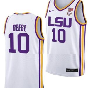 LSU Tigers Angel Reese Jersey College Basketball 2023 NCAA Final Four White #10