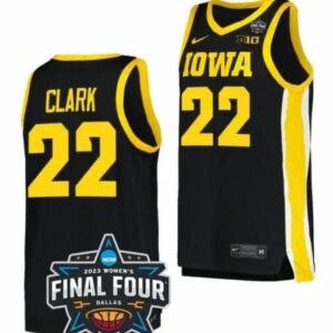 Men Caitlin Clark Jersey Iowa Hawkeyes College 2023 Championship Bound Black #22