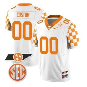 Men Custom Tennessee Volunteers Jersey Checkerboar Gold Limited College Football