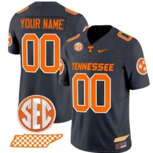 Men Custom Tennessee Volunteers Jersey Gray Limited College Football