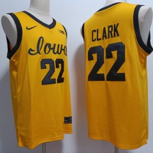 Men Iowa Hawkeyes 22 Caitlin Clark Yellow Jersey