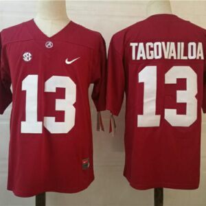 Men's Alabama Crimson Tide #13 Tua Tagovailoa College Jersey Red