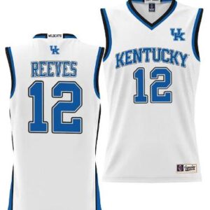 Men's Antonio Reeves Jersey 12 Kentucky Wildcats NIL Basketball Lightweight Whi