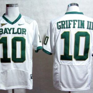 Men's Baylor Bears #10 Robert Giffin III NCAA College Jersey White