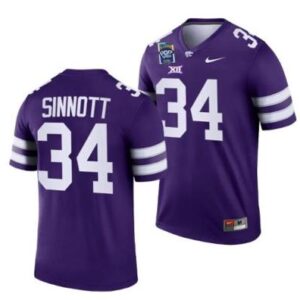 Men Ben Sinnott #34 Purple Jersey Kansas State Wildcats College Football Jersey