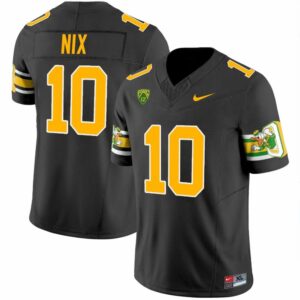Men's Bo Nix Jersey #10 Oregon Ducks Mighty Oregon 1984 Throwback Black