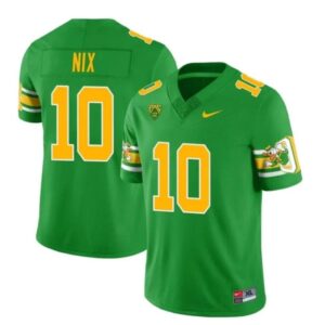 Men's Bo Nix Jersey #10 Oregon Ducks Mighty Oregon 1984 Football Throwback Green