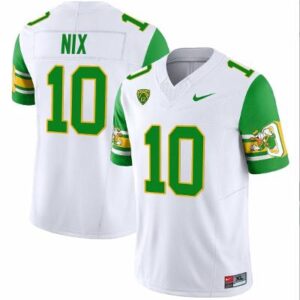 Men's Bo Nix Jersey #10 Oregon Ducks Mighty Oregon 1984 Throwback Footbal
